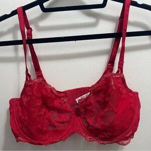 Victoria's Secret Vibrant Red Lace Bra